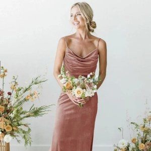Revelry Skye Velvet - Dusty Rose: Size 4 "petite" GORGEOUS Bridesmaid Dress!
